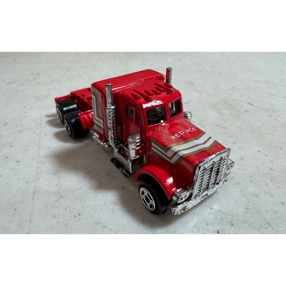 Vintage Unbranded Red Ace Hong Kong Semi Tractor Trailer Truck Rare Original Old